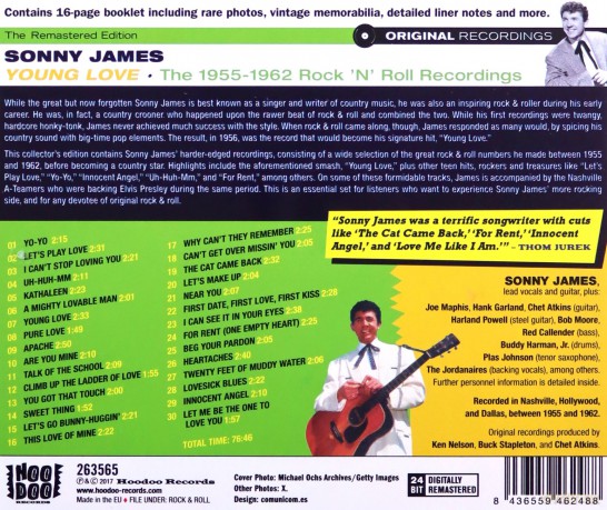 Sonny James: Young Love - The 1955-1962 Rock N Roll Recordings [CD]