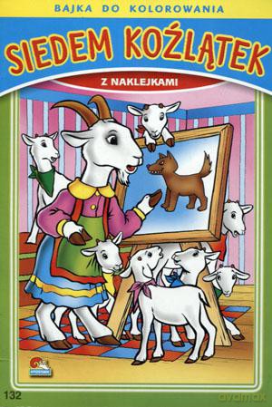 Bajka do kolorowania. Siedem koźlątek [KSIĄŻKA]