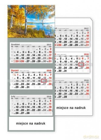 Kalendarz ścienny trójdzielny 2018 Barwy jesieni [KALENDARZ]