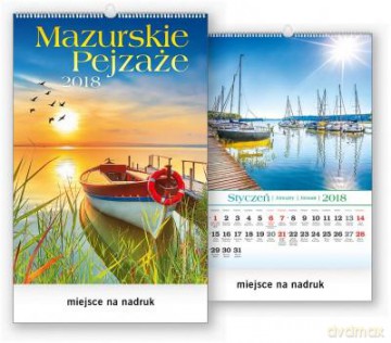 Kalendarz ścienny wieloplanszowy 2018 Mazurskie pejzaże [KALENDARZ]