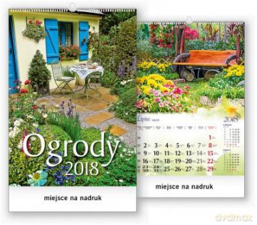 Kalendarz ścienny wieloplanszowy 2018 Ogrody [KALENDARZ]