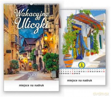 Kalendarz ścienny wieloplanszowy 2018 Wakacyjne uliczki [KALENDARZ]