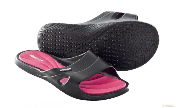 Klapki Soft W 232429 rozmiar 35 czarno-różowe [SPORT]