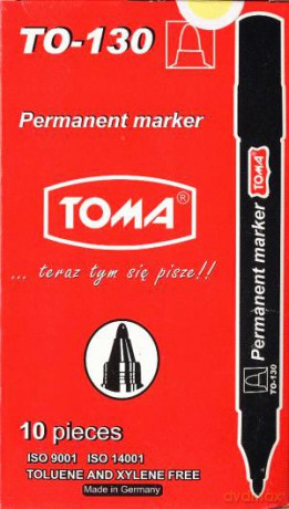 Marker permanentny żółty