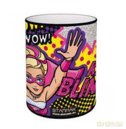 Piórnik metalowy kubek Barbie Power Princess