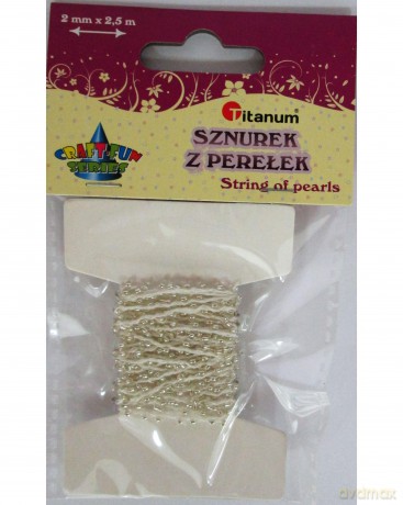 Sznurek koralików srebrne. 338888.