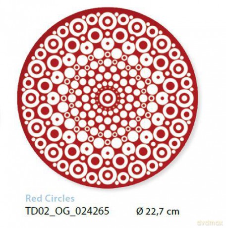 Talerzyki papierowe TAL02_24265/024265 Red Circles