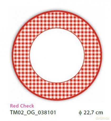 Talerzyki papierowe TAL02_24489/038101 Red Check