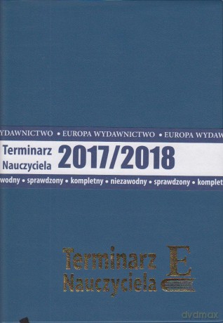 Terminarz Nauczyciela 2017/2018 niebieski [KALENDARZ]