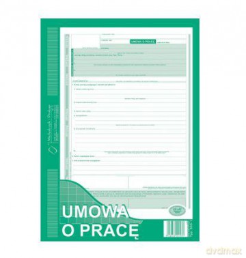 Umowa o pracę A4 500-1N Nowa