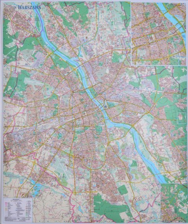 Warszawa- plan miasta 1:24000 ścienny [KSIĄŻKA]