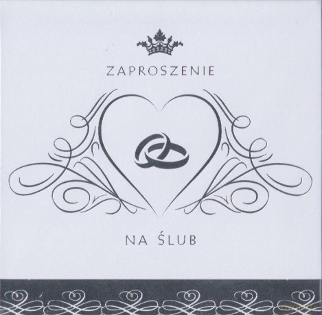 Zaproszenie na ślub ZKW_SL_40605 srebrne