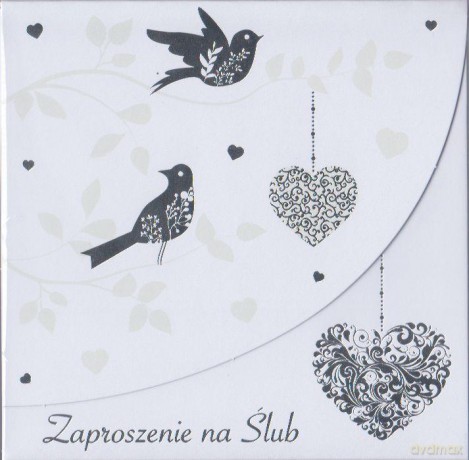 Zaproszenie na ślub ZKW_SL_40608 srebrne