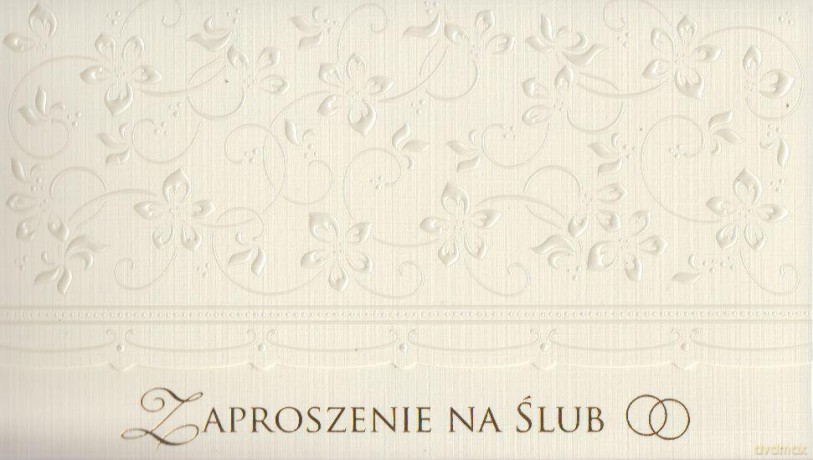 Zaproszenie ślubne żółte 6609