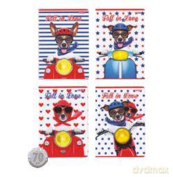 Zeszyt A5/16 kartek w linię Racing Dogs