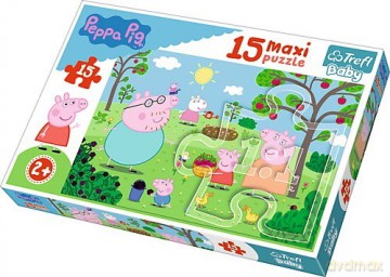 Baby 15 el. Maxi - Peppa w ogrodzie [PUZZLE]