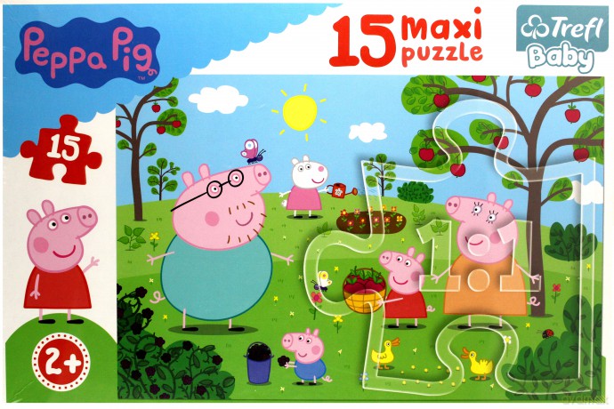 Baby 15 el. Maxi - Peppa w ogrodzie [PUZZLE]