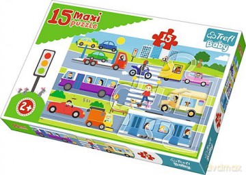 Baby 15 el. Maxi - Pojazdy miejskie [PUZZLE]
