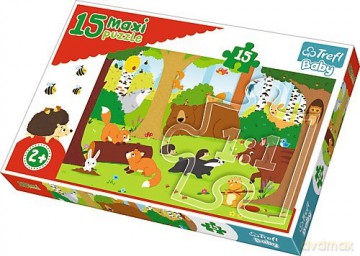 Baby 15 el. Maxi - Zwierzęta w lesie [PUZZLE]