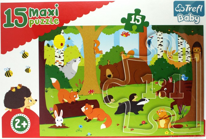 Baby 15 el. Maxi - Zwierzęta w lesie [PUZZLE]