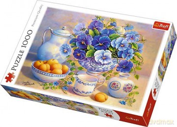 TREFL 1000 el. - Niebieski bukiet [PUZZLE]