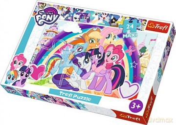 TREFL 24 el. Maxi My Little Pony, Szczęśliwe kucyki [PUZZLE]