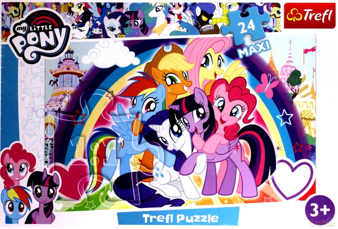 TREFL 24 el. Maxi My Little Pony, Szczęśliwe kucyki [PUZZLE]