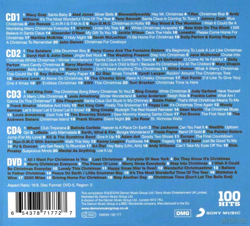 100 Hits - Christmas [4CD]+[DVD]