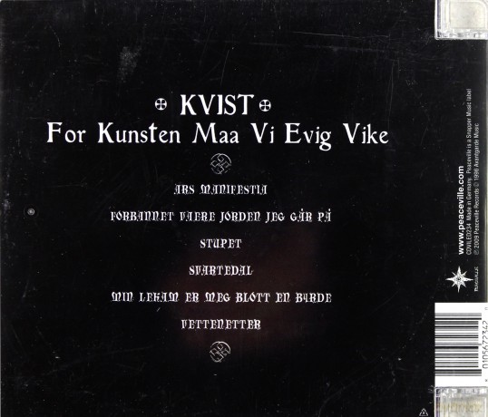 Kvist: For Kunsten Maa Vi Evig Vike [CD]