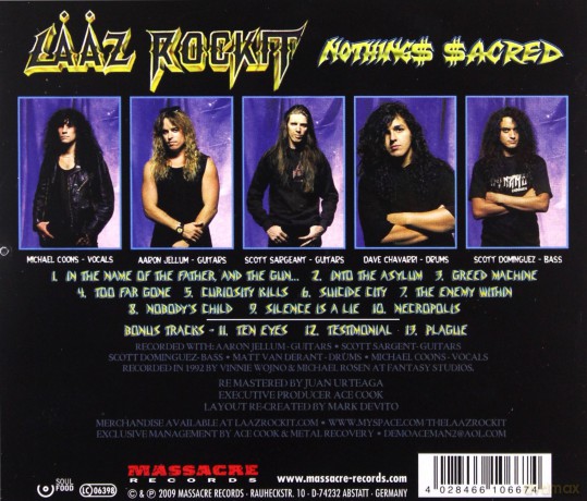 Laaz Rockit: Nothings Sacred [CD]