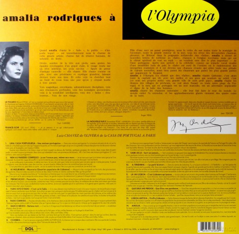 Amalia Rodrigues: Amalia A LOlympia [Winyl]