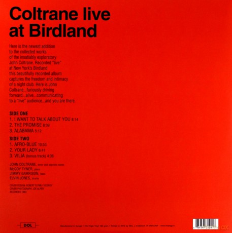 John Coltrane: Coltrane Live At Birdland [Winyl]