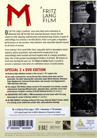 M (M - morderca) [2DVD]