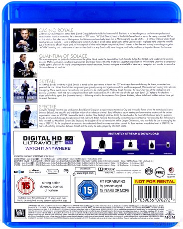 007 James Bond Daniel Craig Collection: Casino Royale / Quantum of Solace / Skyfall / Spectre (English) [4xBlu-Ray]