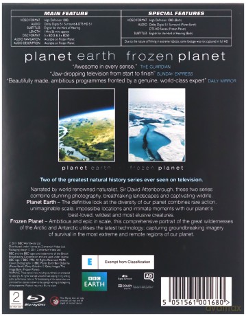 Frozen Planet / Planet Earth (Planeta Ziemia / Lodowa planeta) [Blu-Ray]
