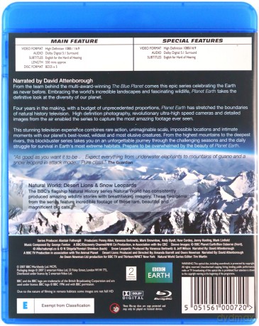 Frozen Planet / Planet Earth (Planeta Ziemia / Lodowa planeta) [Blu-Ray]