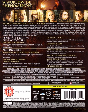 Gra o Tron Sezon 5 [4xBlu-Ray]