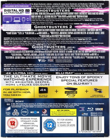 Ghostbusters 1-3 (Pogromcy duchów 1-2 / Ghostbusters. Pogromcy duchów) [BOX] (Pogromcy duchów 1-2 / Ghostbusters. Pogromcy duchów) [3xBlu-Ray 4K]+[3xBlu-Ray]