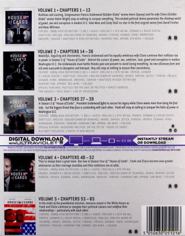 House of Cards Season 1-5 [20xBlu-Ray]