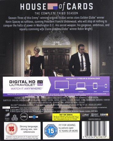 House Of Cards Season 3 [4xBlu-Ray]