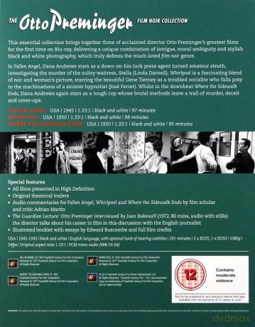 Otto Preminger Film Noir Collection (Upadły anioł / Wir / Na krawędzi prawa) [Blu-Ray]