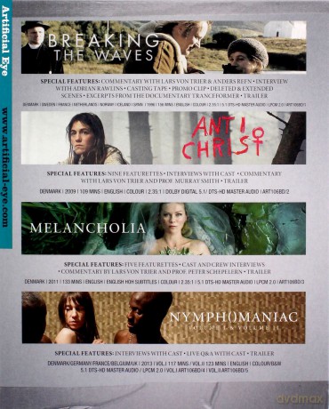 The Lars Von Trier Collection (Przełamując fale / Antychryst / Melancholia / Nimfomanka: Część I-II) [5xBlu-Ray]