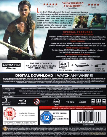 Tomb Raider [Blu-Ray 4K]+[Blu-Ray]