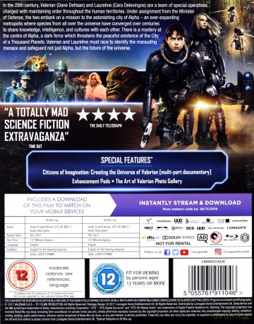 Valerian And The City Of A Thousand Planets [Blu-Ray 3D]+[Blu-Ray]