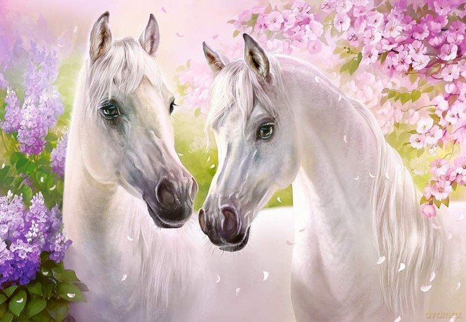 CASTORLAND 1000 el. Romantic Horses [PUZZLE]