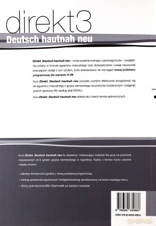 Direkt 3 Deutsch hautnah neu ćwiczenie zakres rozszerzony [KSIĄŻKA]