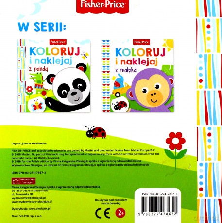 Fisher Price. Koloruj i naklejaj z pandą [KSIĄŻKA]