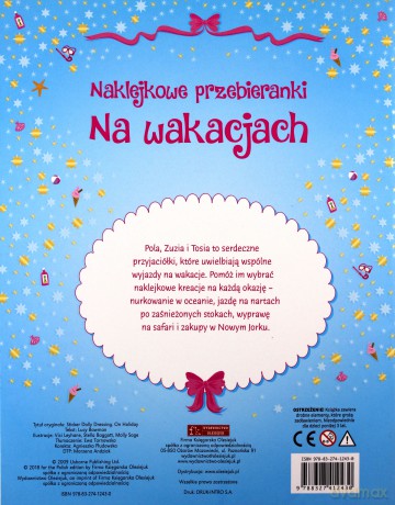 Naklejkowe przebieranki. Na wakacjach - Lucy Bowman [KSIĄŻKA]