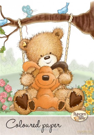Papier kolorowy A4/20K Popcorn Bear