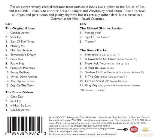 Madness: 7 (digipack) [2CD]